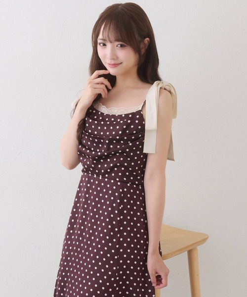 one after another NICE CLAUP(ワンアフターアナザーナイスクラップ)の「【WEB限定】ドレープマイナス5キロ見えワンピース(ワンピース・レディース・ブラウン系その他/ブラック系その他/ホワイト系その他・SMALL/MEDIUM)」の5枚目の写真