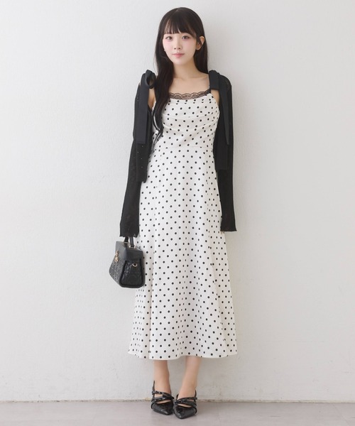 one after another NICE CLAUP(ワンアフターアナザーナイスクラップ)の「【WEB限定】ドレープマイナス5キロ見えワンピース(ワンピース・レディース・ブラウン系その他/ブラック系その他/ホワイト系その他・SMALL/MEDIUM)」の12枚目の写真