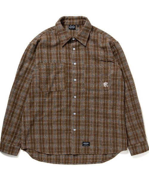 430(フォーサーティ)の「ms6602-L-S TTN CHECK SHIRT チェックシャツ(26-146)(シャツ/ブラウス・メンズ・ネイビー/ピンク/ブラウン・1/2/3/0)」の2枚目の写真