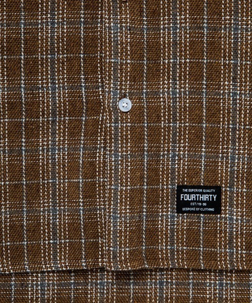 430(フォーサーティ)の「ms6602-L-S TTN CHECK SHIRT チェックシャツ(26-146)(シャツ/ブラウス・メンズ・ネイビー/ピンク/ブラウン・1/2/3/0)」の15枚目の写真