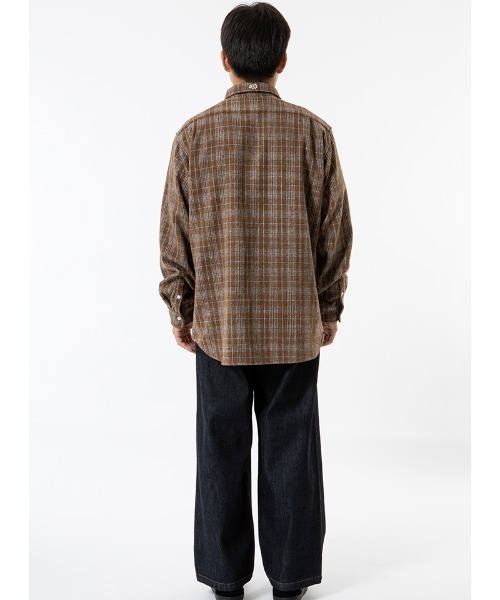 430(フォーサーティ)の「ms6602-L-S TTN CHECK SHIRT チェックシャツ(26-146)(シャツ/ブラウス・メンズ・ネイビー/ピンク/ブラウン・1/2/3/0)」の5枚目の写真