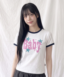 BABY リンガー半袖Tシャツ [ホワイト]