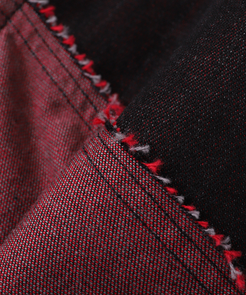 sulvam(サルバム)の「SULVAM / サルバム DENIM RIDING ZIP JKT(ブルゾン・メンズ・レッド/パープル・MEDIUM/SMALL)」の5枚目の写真