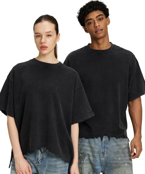 DOUBLE STEAL(ダブルスティール)の「DSヴィンテージウォッシュダメージTEE(Tシャツ/カットソー・メンズ・ホワイト/ブラック/グレー・X-LARGE/LARGE/MEDIUM/SMALL)」の4枚目の写真