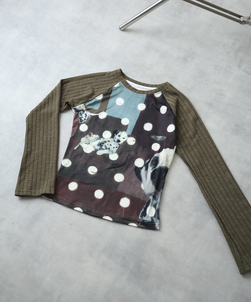 Ulysses(ユリシス)の「ラグランドッグプリントカットソー(Tシャツ/カットソー・レディース・ブラウン・F)」の18枚目の写真