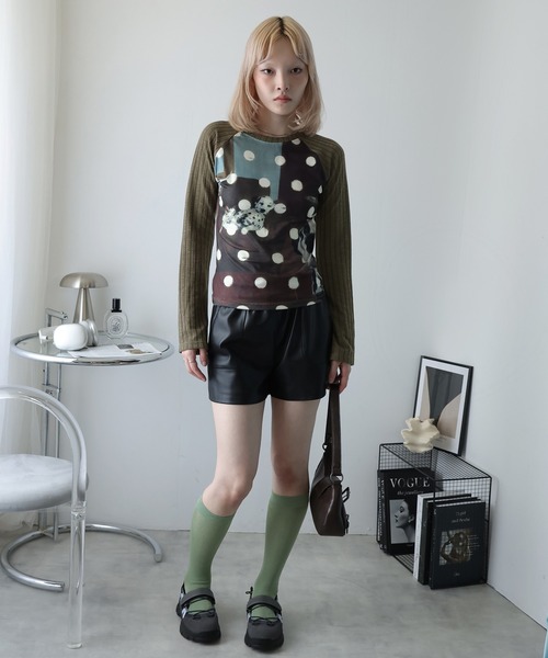 Ulysses(ユリシス)の「ラグランドッグプリントカットソー(Tシャツ/カットソー・レディース・ブラウン・F)」の4枚目の写真