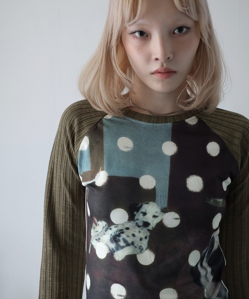 Ulysses(ユリシス)の「ラグランドッグプリントカットソー(Tシャツ/カットソー・レディース・ブラウン・F)」の8枚目の写真