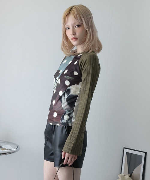 Ulysses(ユリシス)の「ラグランドッグプリントカットソー(Tシャツ/カットソー・レディース・ブラウン・F)」の13枚目の写真