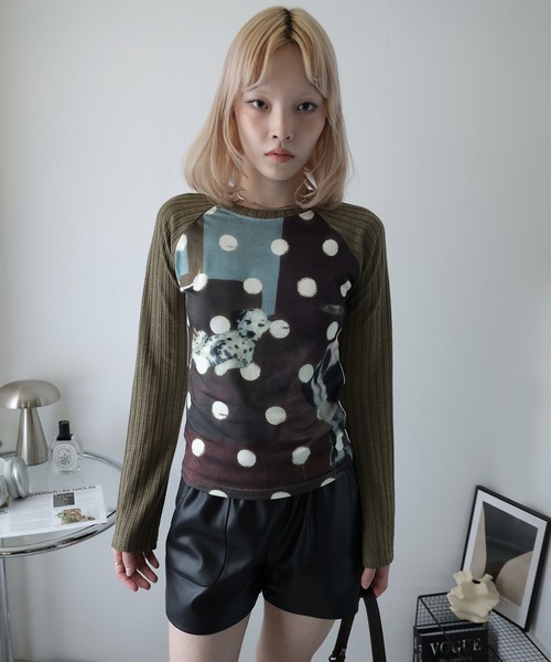 Ulysses(ユリシス)の「ラグランドッグプリントカットソー(Tシャツ/カットソー・レディース・ブラウン・F)」の16枚目の写真