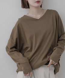 ドルマンスリーブVネックTシャツ 長袖