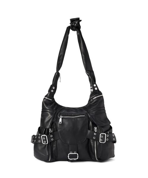 B'2nd(ビーセカンド)の「MAVYTH/メヴィス/3BELT BIG SHOULDER BAG(ショルダーバッグ・レディース・ブラック・F)」の1枚目の写真