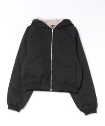 NYLAUS（ナイラス）の「【NYS】ショート丈 裏地ファー フードジャケット カモフラ 総柄（ダウンジャケット/コート）」