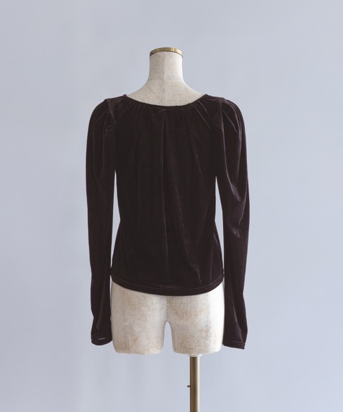 EN NEUME(エンノイム)の「2Way Sheer Velour Puff tops(カーディガン/ボレロ・レディース・アイボリー/ブラウン・FREE)」の20枚目の写真