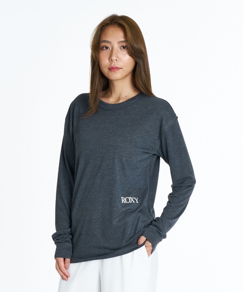 ROXY(ロキシー)の「ROXY FITNESS GENTLE FLOW L/S TEE コラーゲン・アミノ酸配合 モイスト長袖Tシャツ 【2026年秋冬モデル】/ロキシー(Tシャツ/カットソー・レディース・ブラック系その他/ベージュ/オフホワイト・SMALL/MEDIUM/LARGE)」の1枚目の写真