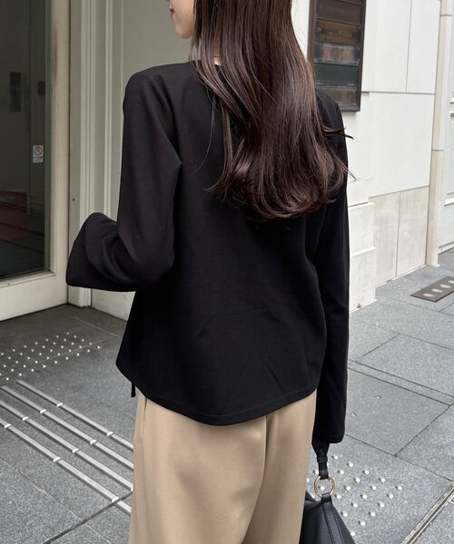 CAPRICIEUX LE'MAGE(カプリシューレマージュ)の「【新色/エクリュ・ブラウン】ドロストリブTシャツ(Tシャツ/カットソー・レディース・ベージュ/ブラック/グレー/ブラウン/ホワイト系その他・FREE)」の20枚目の写真