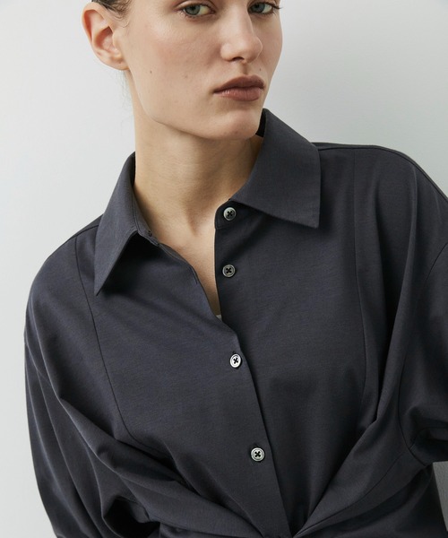 CITY TOKYO(シティトウキョウ)の「【CITY TOKYO/シティートウキョウ】KANEMASA Silk Shirt/カシミヤシルクシャツ(シャツ/ブラウス・レディース・ホワイト/ダークグレー/ブルー・FREE)」の17枚目の写真