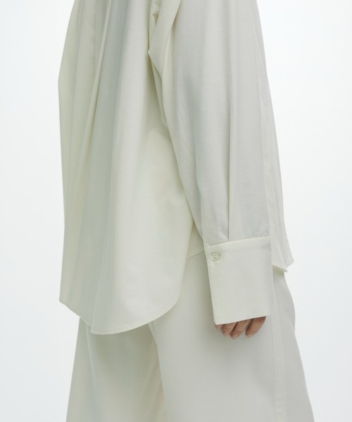 CITY TOKYO(シティトウキョウ)の「【CITY TOKYO/シティートウキョウ】KANEMASA Silk Shirt/カシミヤシルクシャツ(シャツ/ブラウス・レディース・ホワイト/ダークグレー/ブルー・FREE)」の11枚目の写真