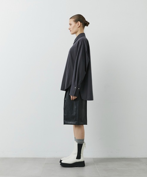 CITY TOKYO(シティトウキョウ)の「【CITY TOKYO/シティートウキョウ】KANEMASA Silk Shirt/カシミヤシルクシャツ(シャツ/ブラウス・レディース・ホワイト/ダークグレー/ブルー・FREE)」の19枚目の写真