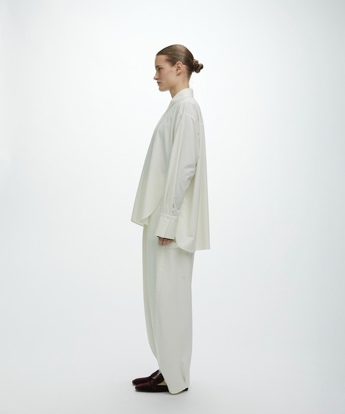 CITY TOKYO(シティトウキョウ)の「【CITY TOKYO/シティートウキョウ】KANEMASA Silk Shirt/カシミヤシルクシャツ(シャツ/ブラウス・レディース・ホワイト/ダークグレー/ブルー・FREE)」の8枚目の写真