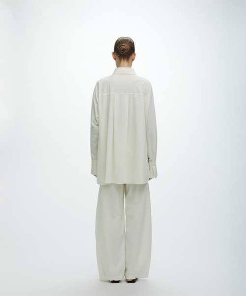 CITY TOKYO(シティトウキョウ)の「【CITY TOKYO/シティートウキョウ】KANEMASA Silk Shirt/カシミヤシルクシャツ(シャツ/ブラウス・レディース・ホワイト/ダークグレー/ブルー・FREE)」の9枚目の写真