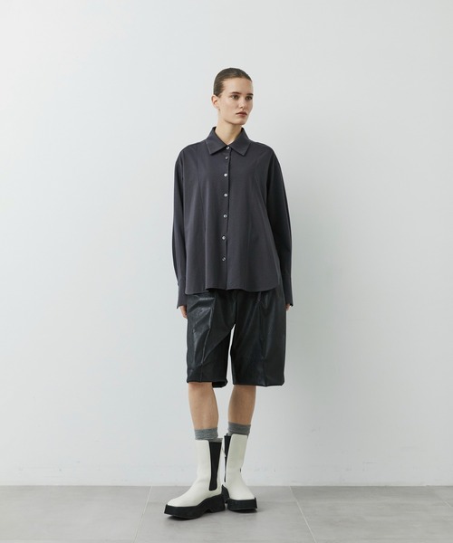 CITY TOKYO(シティトウキョウ)の「【CITY TOKYO/シティートウキョウ】KANEMASA Silk Shirt/カシミヤシルクシャツ(シャツ/ブラウス・レディース・ホワイト/ダークグレー/ブルー・FREE)」の12枚目の写真