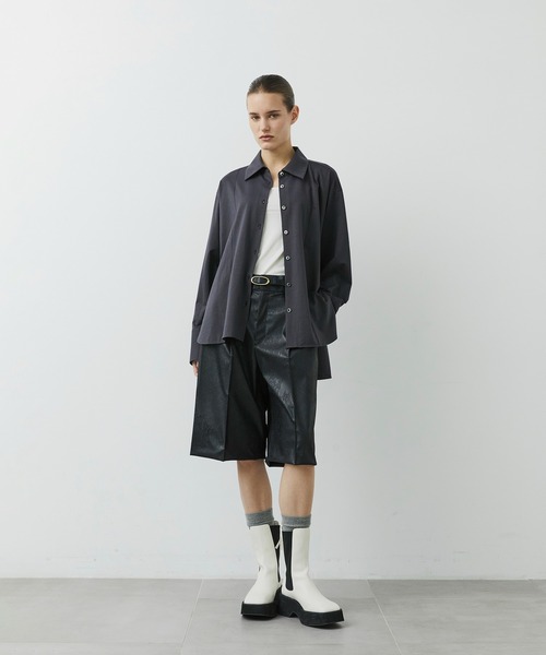CITY TOKYO(シティトウキョウ)の「【CITY TOKYO/シティートウキョウ】KANEMASA Silk Shirt/カシミヤシルクシャツ(シャツ/ブラウス・レディース・ホワイト/ダークグレー/ブルー・FREE)」の13枚目の写真