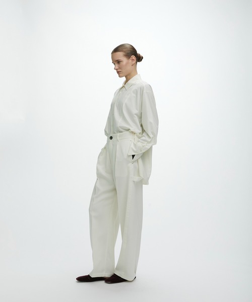 CITY TOKYO(シティトウキョウ)の「【CITY TOKYO/シティートウキョウ】KANEMASA Silk Shirt/カシミヤシルクシャツ(シャツ/ブラウス・レディース・ホワイト/ダークグレー/ブルー・FREE)」の5枚目の写真
