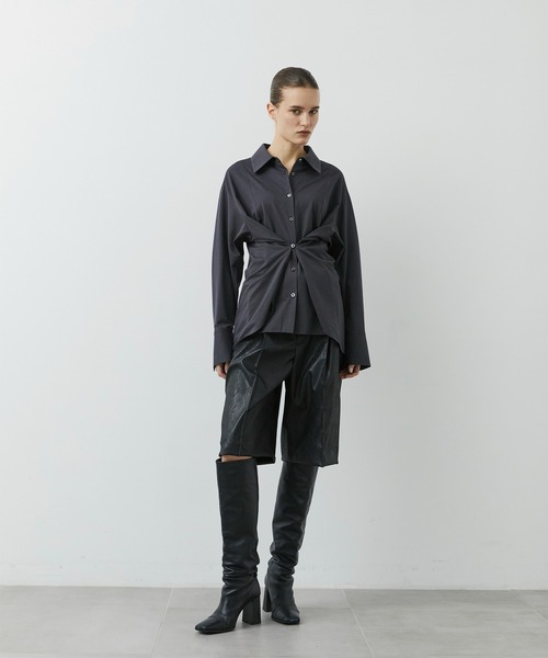 CITY TOKYO(シティトウキョウ)の「【CITY TOKYO/シティートウキョウ】KANEMASA Silk Shirt/カシミヤシルクシャツ(シャツ/ブラウス・レディース・ホワイト/ダークグレー/ブルー・FREE)」の14枚目の写真