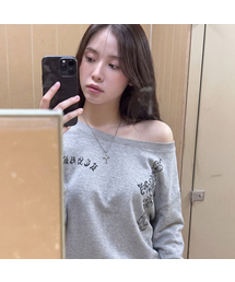 [WOMAN]G SIM ワンショルダー スウェット_3color