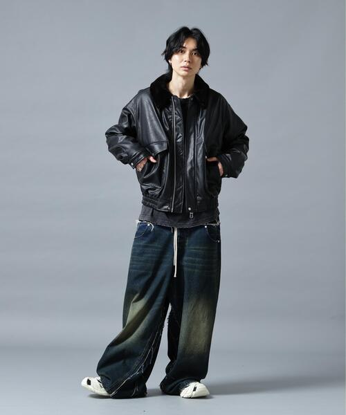DANKE SCHON（ダンケシェーン）の「DankeSchon/ダンケシェーン/FAUX LEATHER A2（ミリタリージャケット・メンズ・ブラック系その他・M/L）」の3枚目の写真