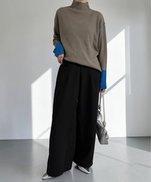 フロントタックワイドパンツ