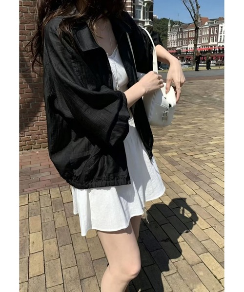 witch(ウイッチ)の「シアーマウンテンパーカージップアップブルゾン(Tシャツ/カットソー・レディース・ピンク/ブラック/ホワイト・FREE)」の15枚目の写真