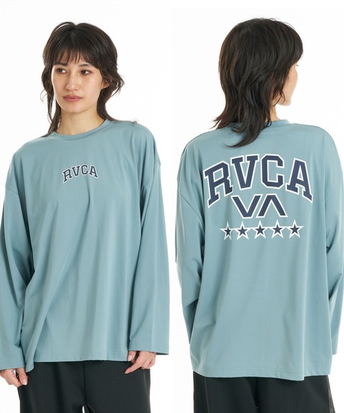 RVCA(ルーカ)の「RVCA ウィメンズ FIVE STAR LS TEE ロンT 【2026年秋冬モデル】/ルーカドローコード付きバックプリント長袖ロンT(Tシャツ/カットソー・レディース・グレー系その他/ブルー系その他/ブラック・SMALL/MEDIUM/LARGE)」の3枚目の写真