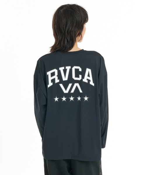 RVCA(ルーカ)の「RVCA ウィメンズ FIVE STAR LS TEE ロンT 【2026年秋冬モデル】/ルーカドローコード付きバックプリント長袖ロンT(Tシャツ/カットソー・レディース・グレー系その他/ブルー系その他/ブラック・SMALL/MEDIUM/LARGE)」の5枚目の写真
