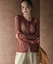 compact sheer knit cardigan /コンパクトシアーニットカーディガン