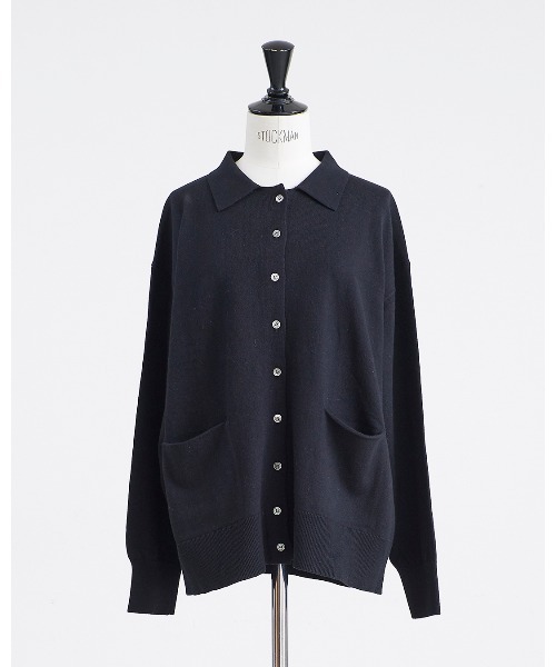 HEAVENLY(ヘブンリー)の「【 HEAVENLY / ヘブンリー 】 Cotton Cashmere Collared Knit Cardigan / コットン カシミヤ カラード ニット カーディガン 2648174 DLI(ニット/セーター・レディース・ブラック/ブラウン/グレー・FREE)」の2枚目の写真