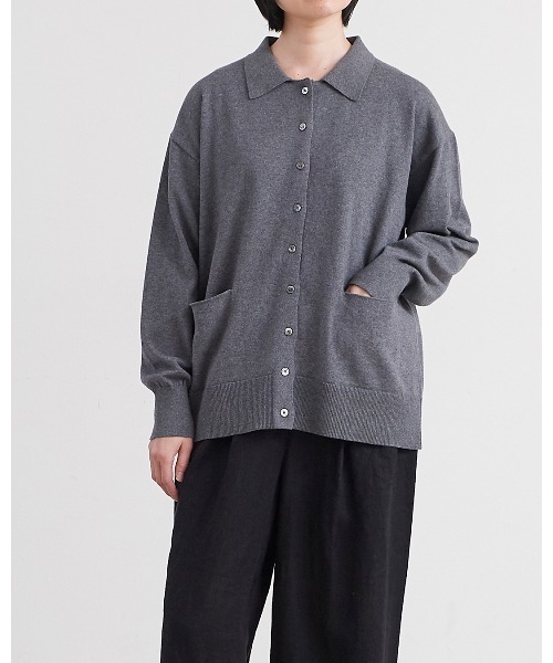 HEAVENLY(ヘブンリー)の「【 HEAVENLY / ヘブンリー 】 Cotton Cashmere Collared Knit Cardigan / コットン カシミヤ カラード ニット カーディガン 2648174 DLI(ニット/セーター・レディース・ブラック/ブラウン/グレー・FREE)」の7枚目の写真