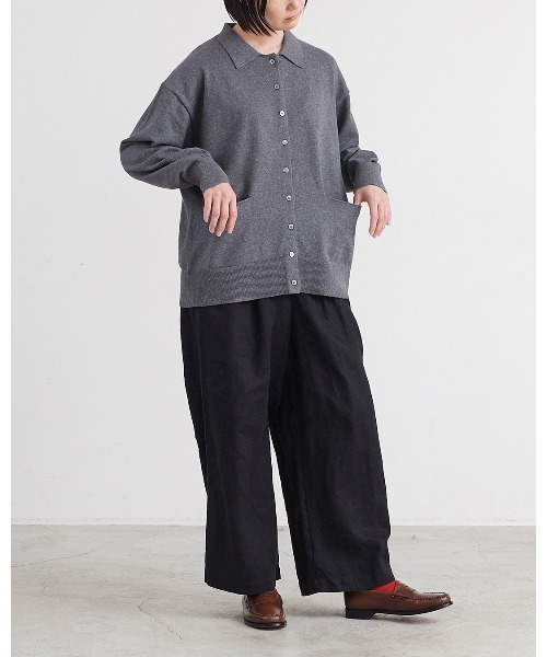 HEAVENLY(ヘブンリー)の「【 HEAVENLY / ヘブンリー 】 Cotton Cashmere Collared Knit Cardigan / コットン カシミヤ カラード ニット カーディガン 2648174 DLI(ニット/セーター・レディース・ブラック/ブラウン/グレー・FREE)」の6枚目の写真
