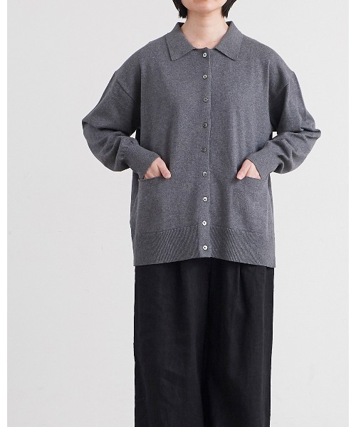 HEAVENLY(ヘブンリー)の「【 HEAVENLY / ヘブンリー 】 Cotton Cashmere Collared Knit Cardigan / コットン カシミヤ カラード ニット カーディガン 2648174 DLI(ニット/セーター・レディース・ブラック/ブラウン/グレー・FREE)」の8枚目の写真