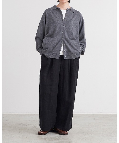 HEAVENLY(ヘブンリー)の「【 HEAVENLY / ヘブンリー 】 Cotton Cashmere Collared Knit Cardigan / コットン カシミヤ カラード ニット カーディガン 2648174 DLI(ニット/セーター・レディース・ブラック/ブラウン/グレー・FREE)」の5枚目の写真