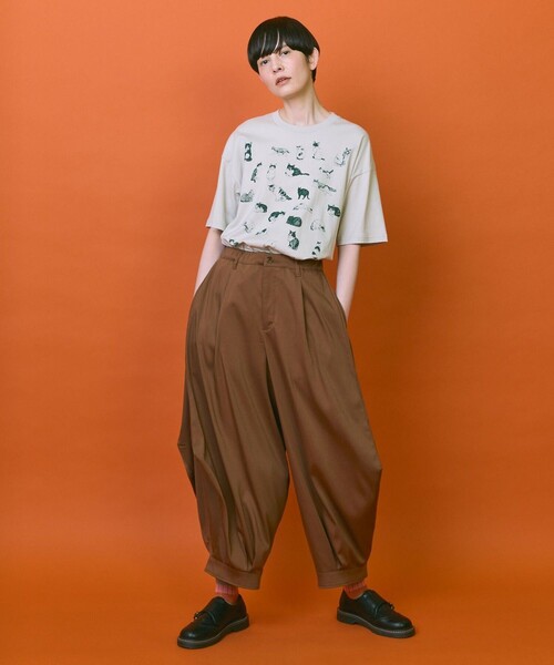 FRAPBOIS（フラボア）の「パクパンツ（その他パンツ・レディース・ブラウン/ブラック・1/0）」の4枚目の写真