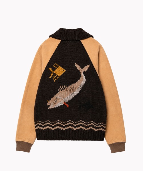 KHOKI(コッキ)の「【KHOKI】Combination cowichan sweater(ニット/セーター・メンズ・ブラウン/ブルー・2/3)」の3枚目の写真
