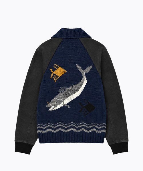 KHOKI(コッキ)の「【KHOKI】Combination cowichan sweater(ニット/セーター・メンズ・ブラウン/ブルー・2/3)」の7枚目の写真