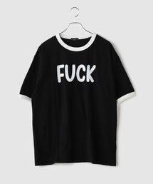 F-LAGSTUF-F / フラグスタフ "FXXK" RINGER T-SHIRT