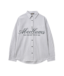 ABEEHUMS（アビハムズ）の「オーバーサイズレタリングストライプシャツ ABH367-132 アイボリー（シャツ/ブラウス）」