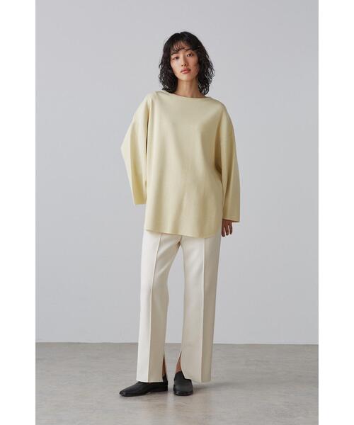 YLEVE(イレーヴ)の「YLEVE / TWEEDY BONDING JERSEY TR(その他パンツ・レディース・ブラック/ホワイト・0/1/2)」の1枚目の写真