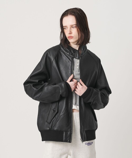 California General Store(California General Store)の「<CGS.>レザー ハリントン ジャケット(その他アウター・メンズ・ブラック・L/S/M)」の1枚目の写真