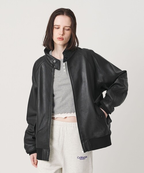 California General Store(California General Store)の「<CGS.>レザー ハリントン ジャケット(その他アウター・メンズ・ブラック・L/S/M)」の3枚目の写真