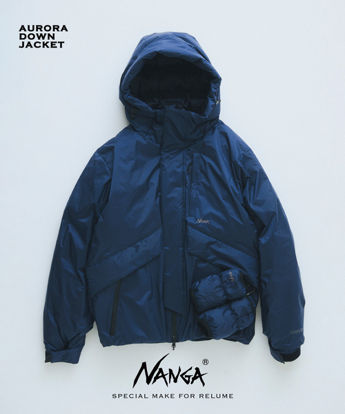 NANGA(ナンガ)の「NANGA / ナンガ 別注 オーロラテックス(R) ダウンジャケット(ダウンジャケット/コート・メンズ・ネイビー/ベージュ/サファリグリーン/ブラック・X-LARGE/LARGE/MEDIUM)」の4枚目の写真