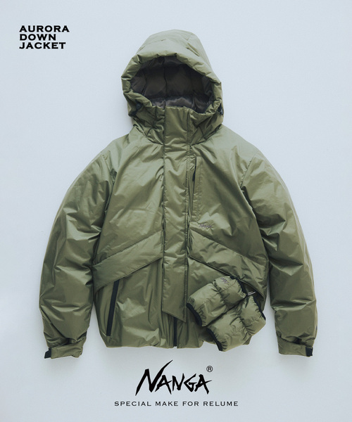NANGA(ナンガ)の「NANGA / ナンガ 別注 オーロラテックス(R) ダウンジャケット(ダウンジャケット/コート・メンズ・ネイビー/ベージュ/サファリグリーン/ブラック・X-LARGE/LARGE/MEDIUM)」の3枚目の写真